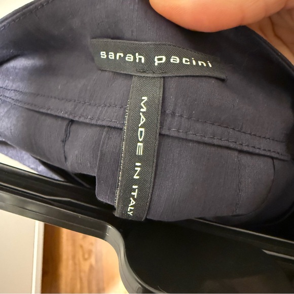 Sarah Pacini NWT Winning Blue Linen Blend Maxi Skirt - Size 3 - Picture 7 of 11